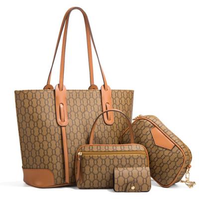 3 in 1 Embossed Pattern Tote Bag Set with Crossbody Bag and Clutch for Women